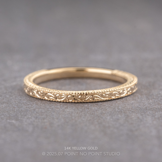 Vintage Classic Straight Wedding Ring women's wedding band, Point No Point Studio. Eco-friendly, Recycled Metals, Conflict Free.