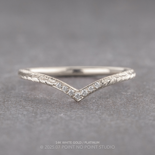 Viola Wedding Ring, 7 Diamond, Round Band