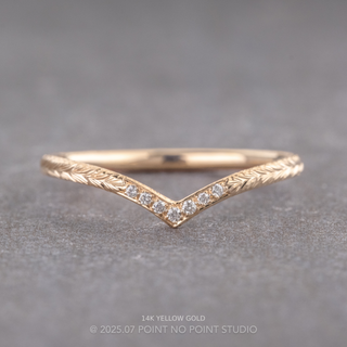 Viola Wedding Ring, 7 Diamond, Round Band