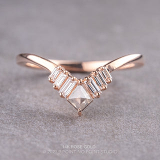 Violet Wedding Ring, Salt and Pepper Kite & Diamond Wedding Band