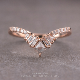 Violetta Wedding Ring, Salt and Pepper Kite & Diamond Wedding Band women's wedding band, Point No Point Studio. Eco-friendly, Recycled Metals, Conflict Free.