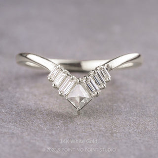 Violet Wedding Ring, Salt and Pepper Kite & Diamond Wedding Band