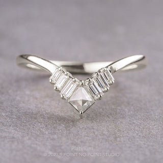 Violet Wedding Ring, Salt and Pepper Kite & Diamond Wedding Band