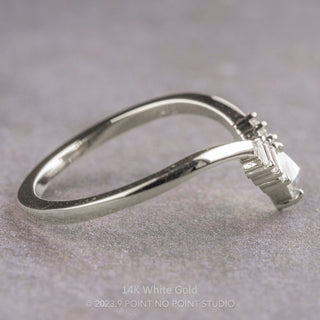 Violet Wedding Ring, Salt and Pepper Kite & Diamond Wedding Band