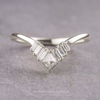 Violet Wedding Ring, Salt and Pepper Kite & Diamond Wedding Band