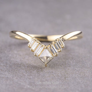 Violet Wedding Ring, Salt and Pepper Kite & Diamond Wedding Band