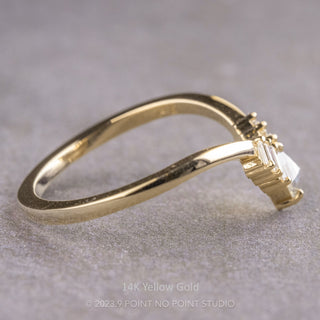 Violet Wedding Ring, Salt and Pepper Kite & Diamond Wedding Band