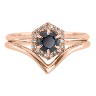 Vivian Wedding Band, 14k Peach Gold