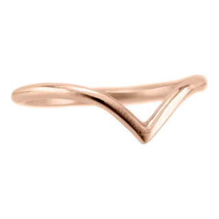 Vivian Wedding Band, 14k Peach Gold