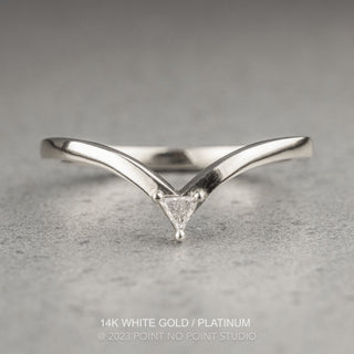 Beth Wedding Ring, Triangle Diamond, Loaf Band