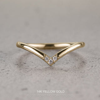 Vivian Wedding Ring, 3 Diamond, Round Band