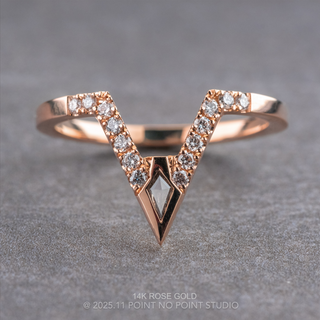 Vesper Wedding Ring, Salt and Pepper Kite, 15 Diamond