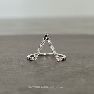 Victoria Wedding Ring, 25 Ombre Diamond