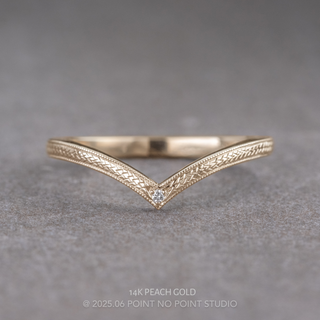 Vintage Viola Wedding Ring, 1 Diamond