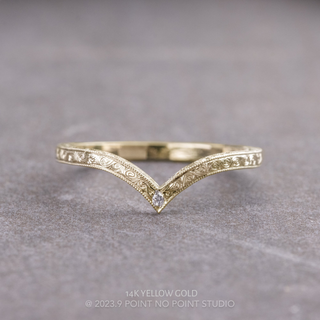 Vintage Viola Wedding Ring, 1 Diamond