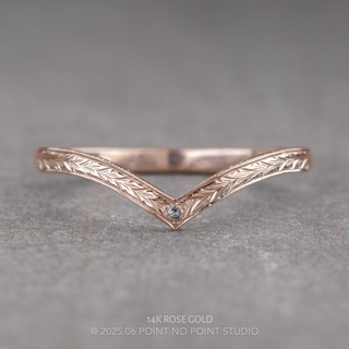 Viola Wedding Ring, 1 Salt and Pepper Diamond