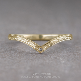 Viola Wedding Ring, 1 Salt and Pepper Diamond