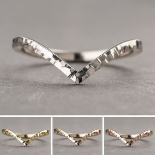 Vivian Wedding Ring, Square Hammered Band women's wedding band, Point No Point Studio. Eco-friendly, Recycled Metals, Conflict Free.
