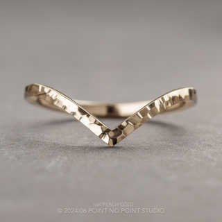 Vivian Wedding Ring, Square Hammered Band women's wedding band, Point No Point Studio. Eco-friendly, Recycled Metals, Conflict Free.