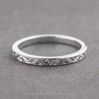 Vintage Classic Wedding Band, Platinum