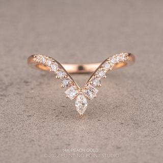 Willa Wedding Ring, 15 Salt and Pepper & White Diamond