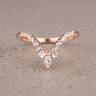 Willa Wedding Ring, 15 Salt and Pepper & White Diamond
