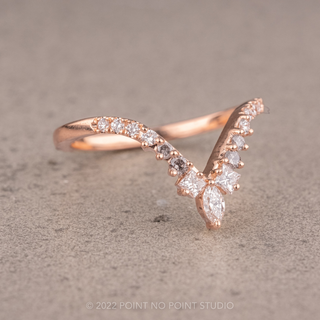 Willa Wedding Ring, 15 Salt and Pepper & White Diamond