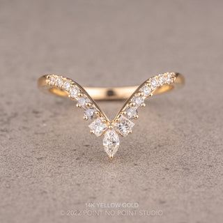 Willa Wedding Ring, 15 Salt and Pepper & White Diamond