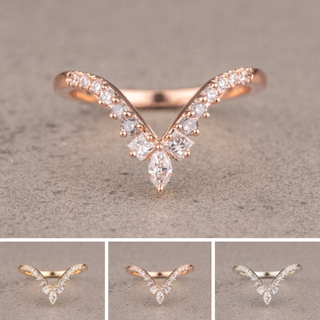 Willa Wedding Ring, 15 Salt and Pepper & White Diamond