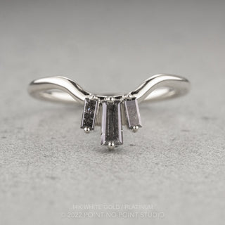 Winton Wedding Ring, 3 Salt and Pepper Diamond, Round Band