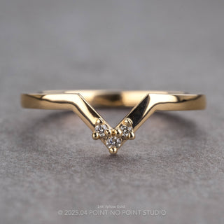 Quinn Wedding Ring, 3 Diamond, Loaf Band
