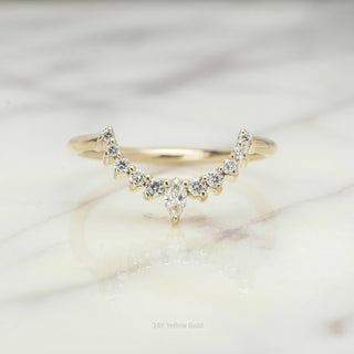 Etta Wedding Ring, 11 Diamond, Round Band