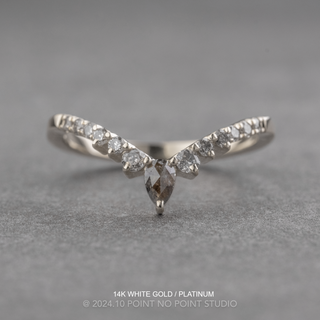 Cassiopeia Wedding Ring, 13 Salt and Pepper Diamond