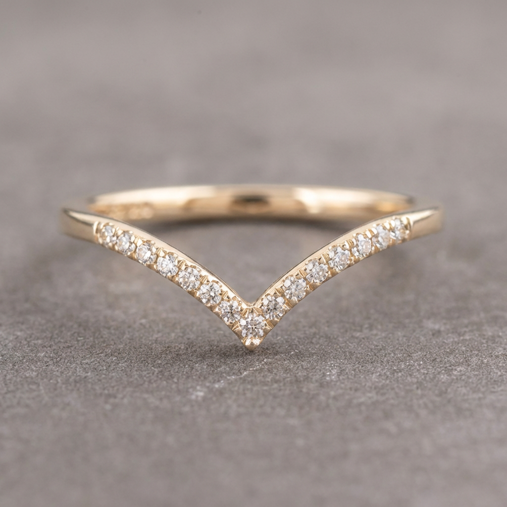 Vivian Wedding Ring, 15 Diamond – Point No Point Studio