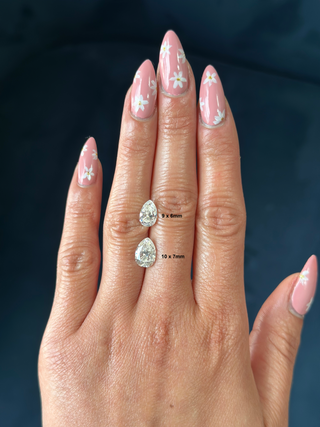 Brilliant Cut Pear Moissanite (multiple sizes)