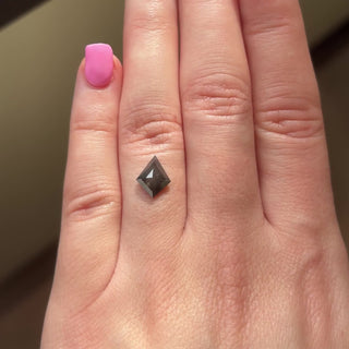 1.48ct Kite loose Salt & Pepper Diamond, Point No Point Studio. Conflict free.