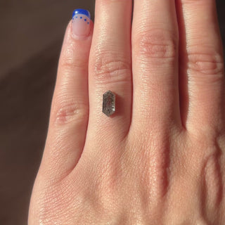 1.05ct Hexagon loose Salt & Pepper Diamond, Point No Point Studio. Conflict free.