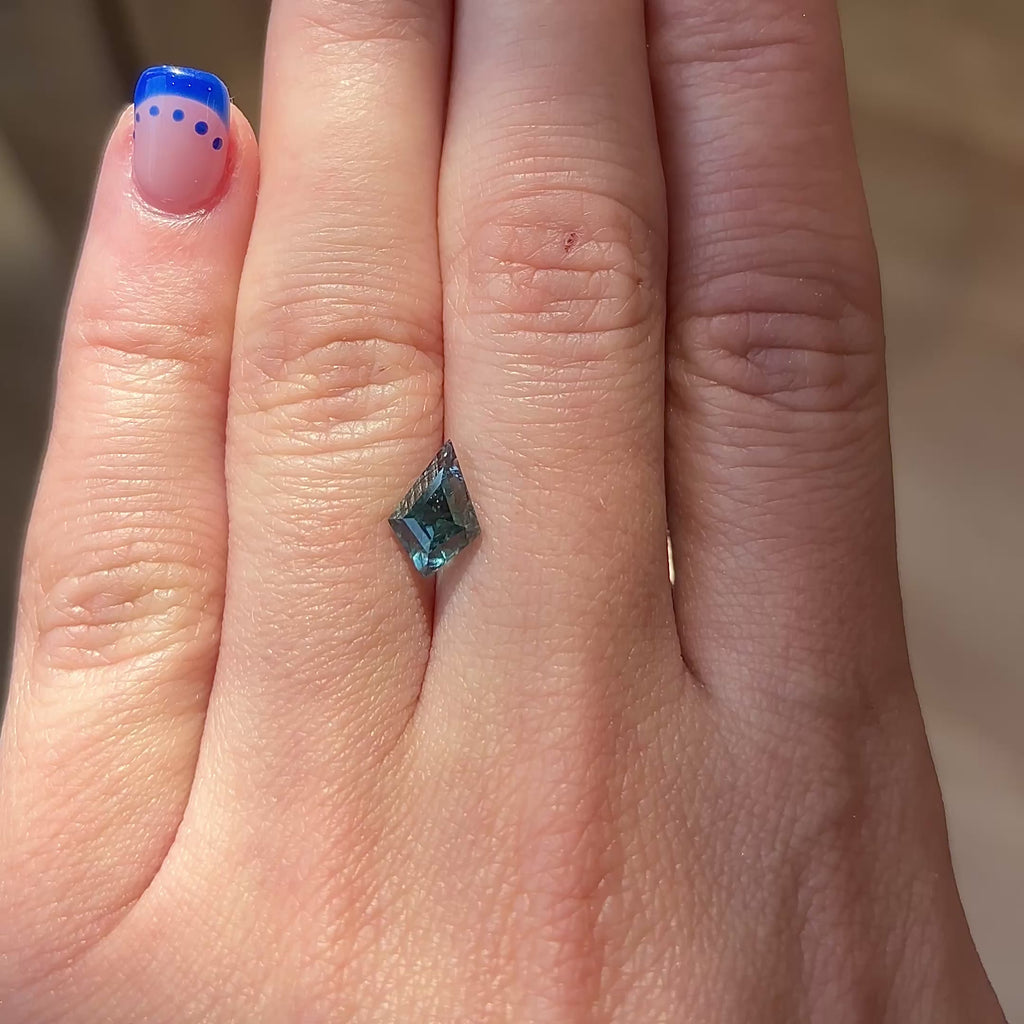 2.21ct Kite loose Sapphire, Point No Point Studio. Conflict free.