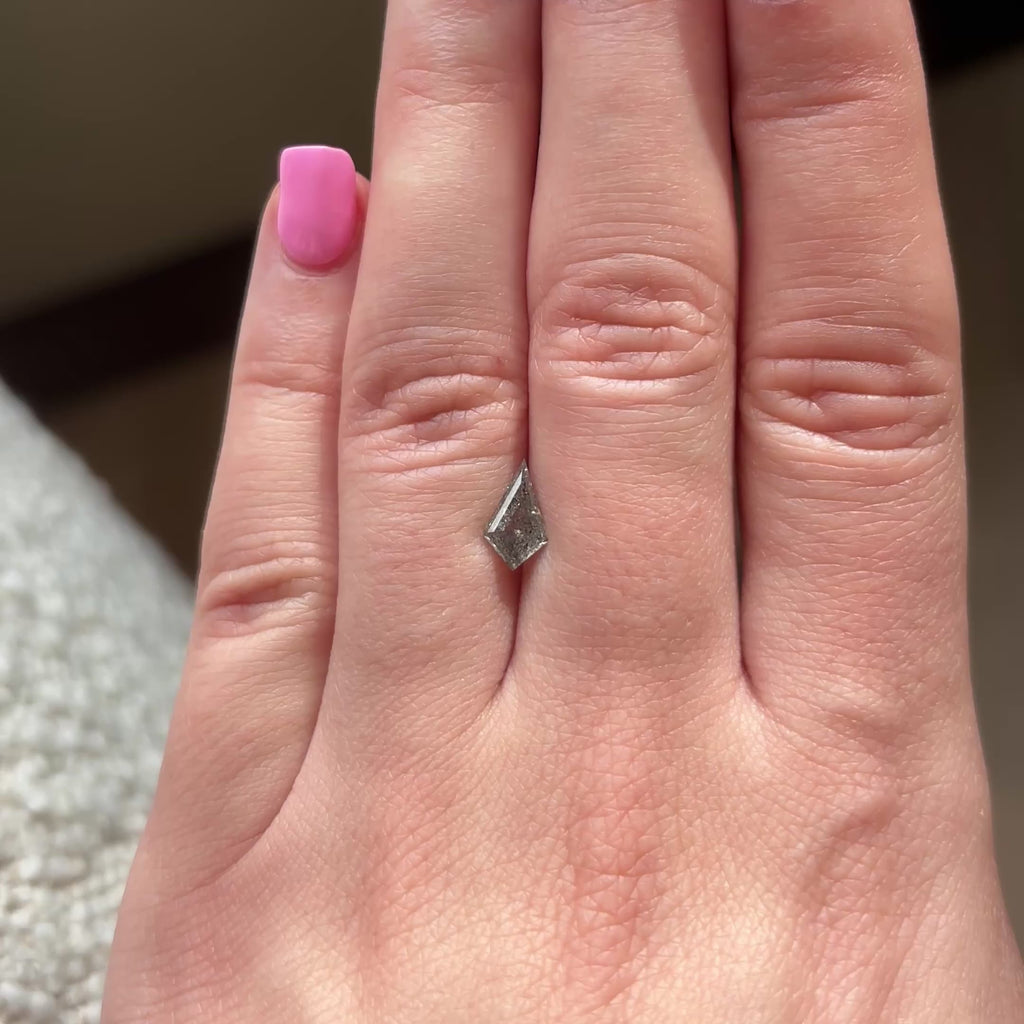 .72ct Kite loose Salt & Pepper Diamond, Point No Point Studio. Conflict free.