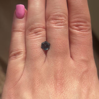 1.47ct Hexagon loose Sapphire, Point No Point Studio. Conflict free.