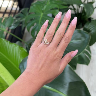Large Paloma Wedding Ring, 9 Diamond, Loaf Band women's wedding band, Point No Point Studio. Eco-friendly, Recycled Metals, Conflict Free.