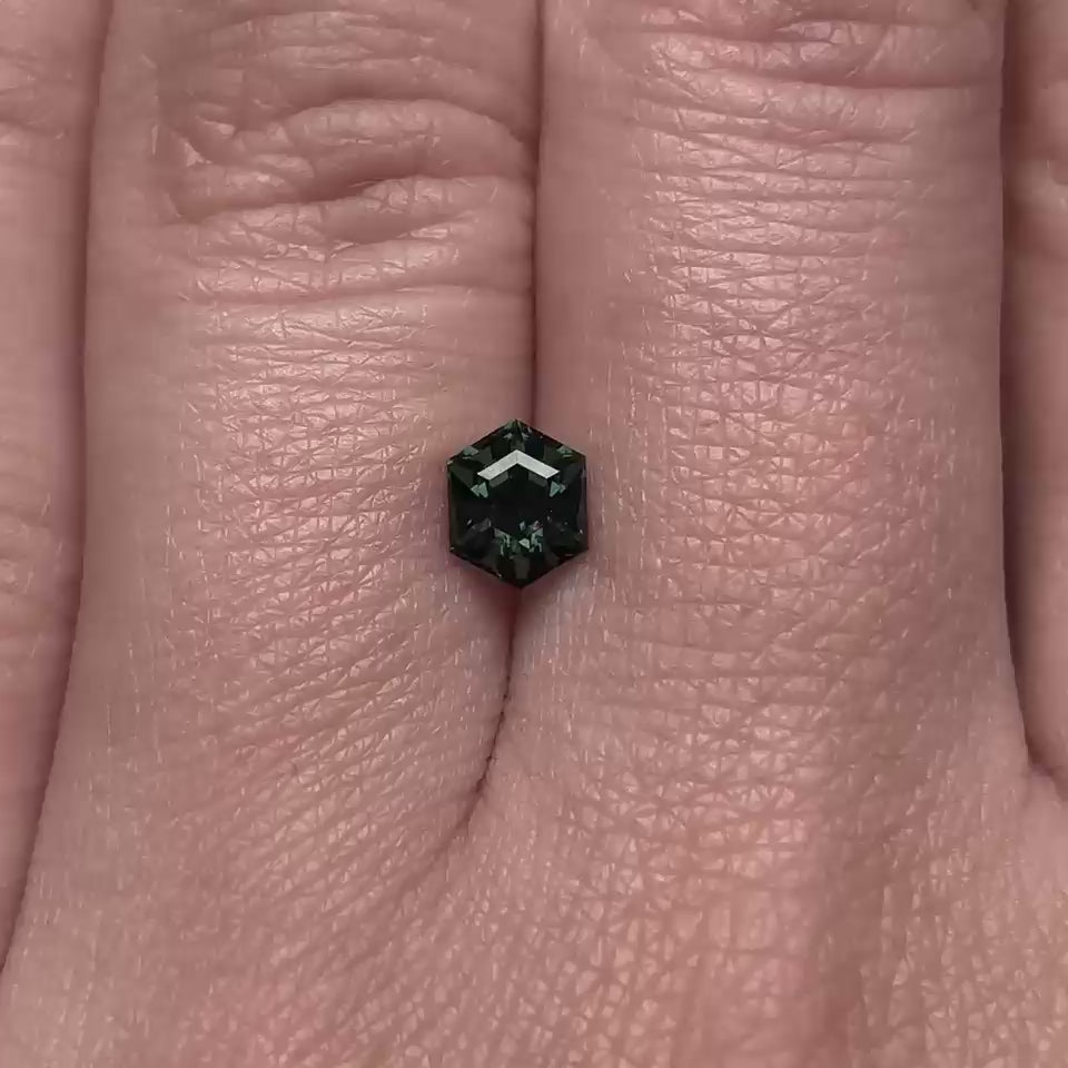 1.04ct Hexagon loose Sapphire, Point No Point Studio. Conflict free.