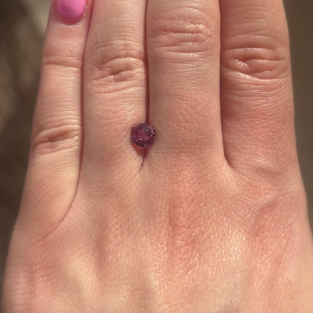 1.17ct Hexagon loose Sapphire, Point No Point Studio. Conflict free.