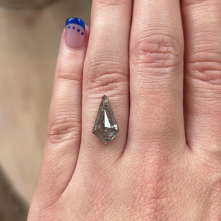 3.70ct Kite loose Salt & Pepper Diamond, Point No Point Studio. Conflict free.