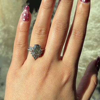 Custom Tulip Madeline Engagement Ring, Point No Point Studio. Eco-friendly, Recycled Metals, Conflict Free.