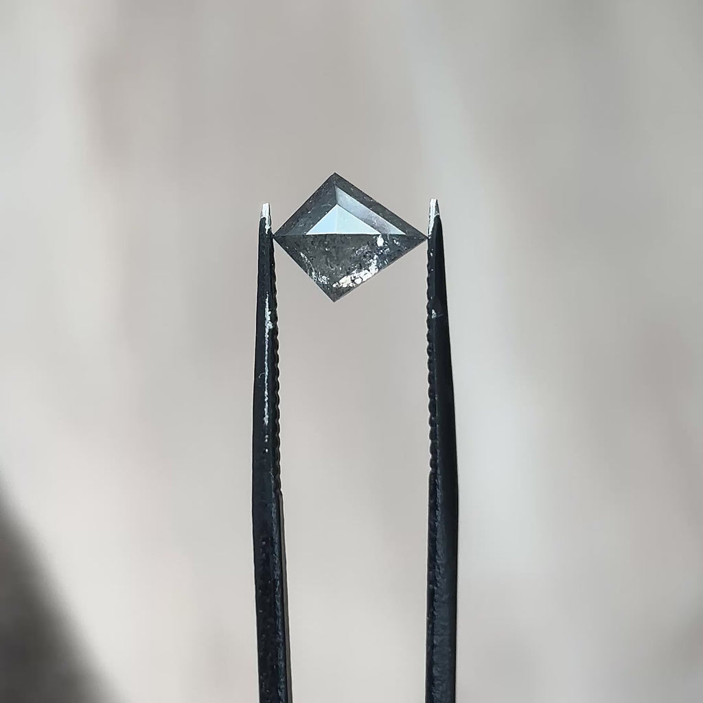 1.28ct Kite loose Salt & Pepper Diamond, Point No Point Studio. Conflict free.