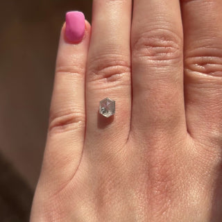 1.32ct Hexagon loose Salt & Pepper Diamond, Point No Point Studio. Conflict free.