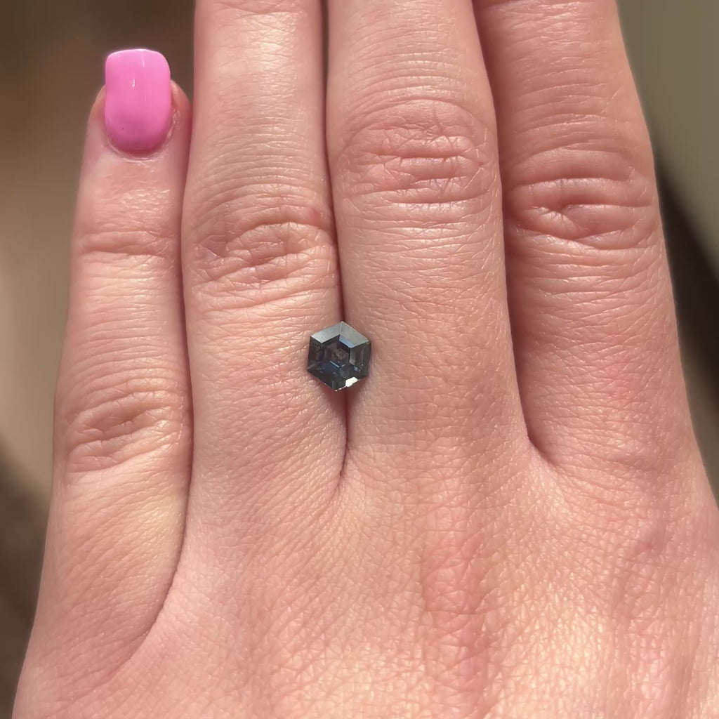 1.14ct Hexagon loose Sapphire, Point No Point Studio. Conflict free.