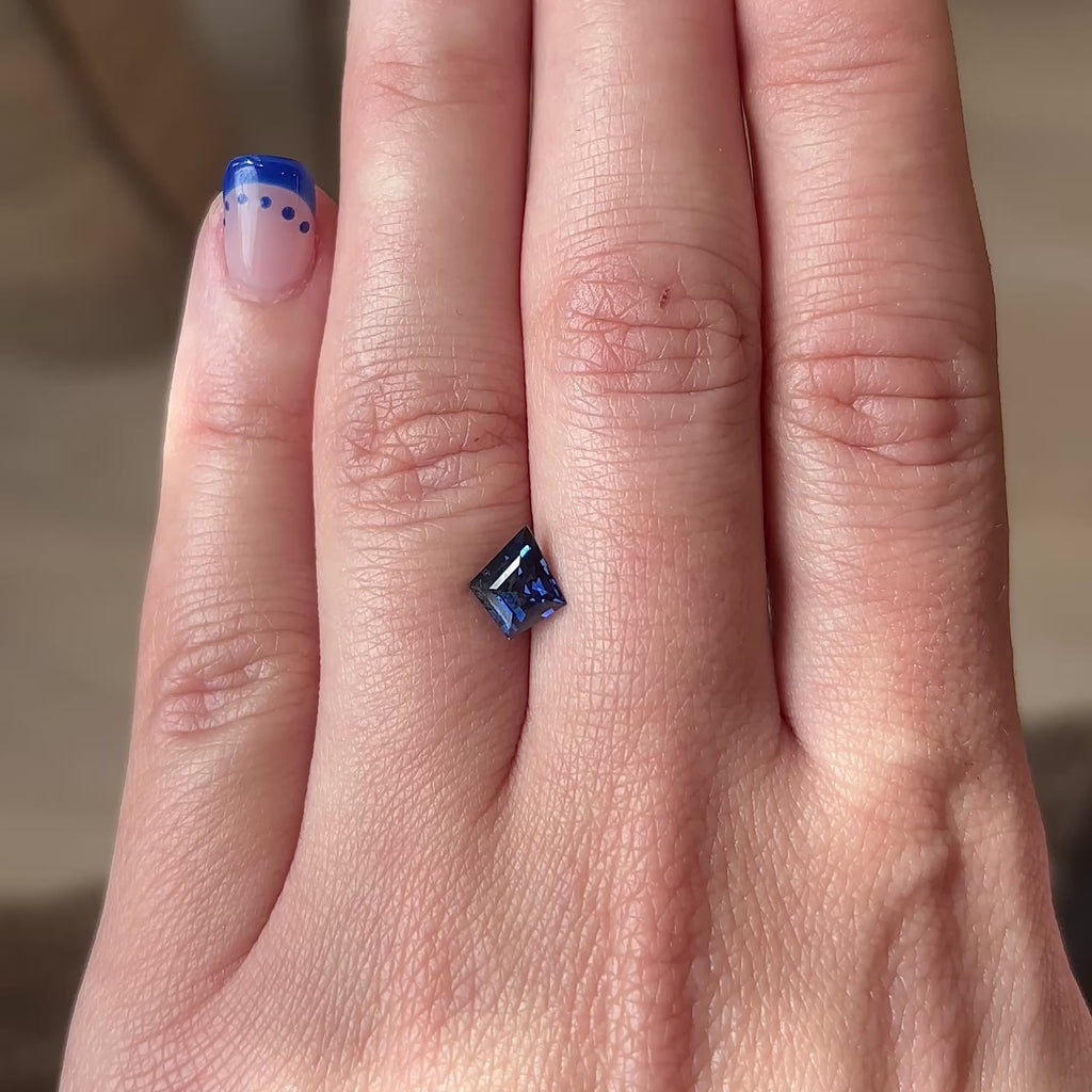 1.36ct Kite loose Sapphire, Point No Point Studio. Conflict free.