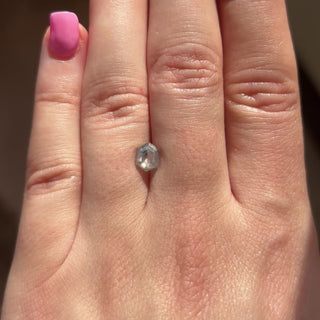 1.32ct Hexagon loose Salt & Pepper Diamond, Point No Point Studio. Conflict free.